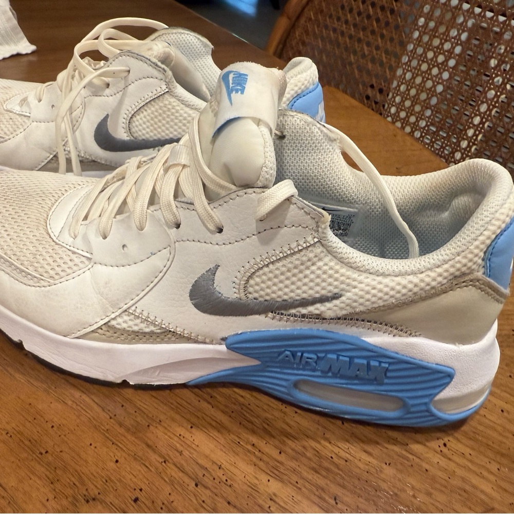 Free shipping! Nike Air Max Sneakers in Cream and Light Blue